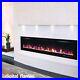 50 Inch Led Digital Flames Black White Insert Wall Mounted Electric Fire 2022