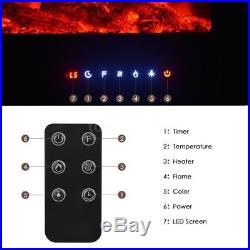 50 Insert Recessed Electric Fireplace Firebox Heater 3D Flame Logs Remote N8C4