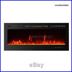 50 Insert Recessed Electric Fireplace Firebox Heater Remote control
