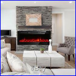 50 Recessed Electric Fireplace heater Insert withTouch Screen Adjustable Flame US