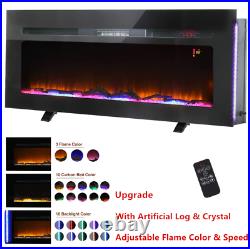 50 Upgrade Electric Fireplace Wall Freestanding Insert Remote Heater 1500W