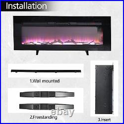 50 Upgraded Electric Fireplace Heater Fireplace Insert & Wall Mounted With Remote