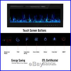 50 Wall Electric Fireplace Insert Heater LED Flame Remote Control 750With1500W US