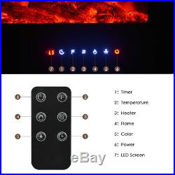 50 Wall Mounted Insert Electric Fireplace 3D Flame Log T4C8