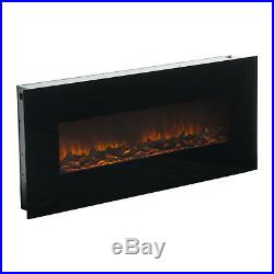 50 Wall Mounted Insert Electric Fireplace Heater 3D Flame Log with Remote Control