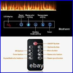 50 in Electric Fireplace Inserts, Wall Mounted and Semi-Embedded 50 inch