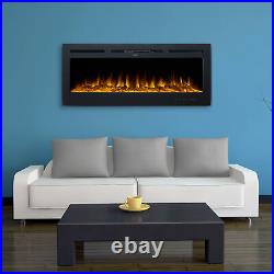 50 inch Electric Fireplace Insert Recessed Wall Mounted Embedded Space Heater