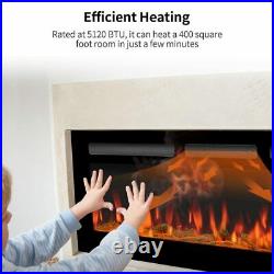 50 inch Electric Fireplace Recessed and Wall Mounted Electric Fireplace Insert