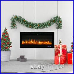 50 inch in-Wall Recessed Mount Electric Fireplace Insert LED Flame Fire Heater