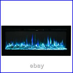 50 inch in-Wall Recessed Mount Electric Fireplace Insert LED Flame Fire Heater