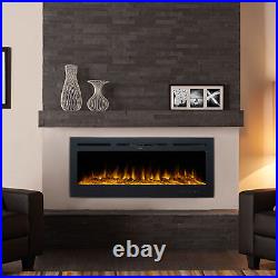 50in Electric Heater Recessed or Mounted Fireplace Insert with Remote Control