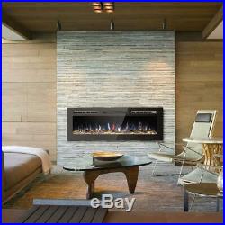 50inch Embedded Electric Fireplace Insert Heater Remote Control Multicolor Flame