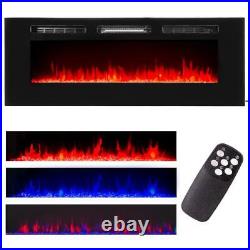 5100 BTU 1500W 60 Electric Heater Smokeless Fireplace Changeable Color Remote