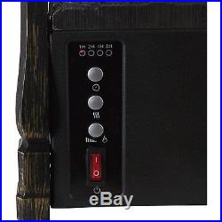 5100 BTU Electric Log Metal Insert Heater Fan with Real Flame Effect with Remote