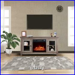 51 1400W TV Wood Cabinet Electric Fireplace Insert Heater Timer&Remote Control