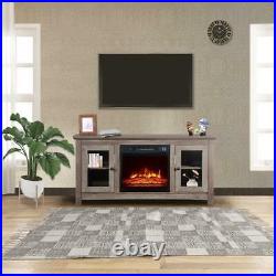 51 TV Stand Console with 18 Electric Insert Fireplace Heater 6282°F Remote US