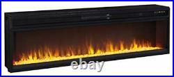 57 Electric Fireplace Insert with LED, 6 Temperatures, Multi Flames &