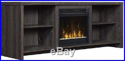 59.5 in. Media Console Electric Fireplace TV Stand Black Heater LED Shelf Insert