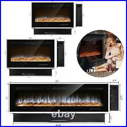 60/50/36''Electric Fireplace Insert Wall Mounted Heater withTouch Screen & Remote