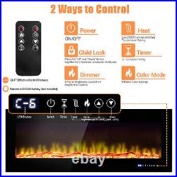 60 Electric Fireplace Heater with 5,000 BTU Heat Output & 5-Level Brightness