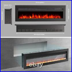 60 Electric Fireplace Insert Electric Stove Heater with Remote Living Room