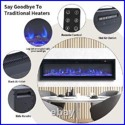 60 Electric Fireplace Insert Electric Stove Heater with Remote Living Room