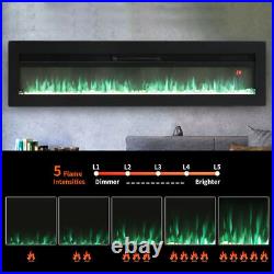 60 Electric Fireplace Insert Electric Stove Heater with Remote Living Room