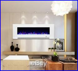 60 Inch Led'digital Flames' White Black Insert Wall Mounted Electric Fire 2020