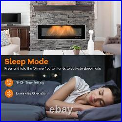 60 Inches Ultra-Thin Electric Fireplace Wall-Mounted & Recessed Fireplace Heater