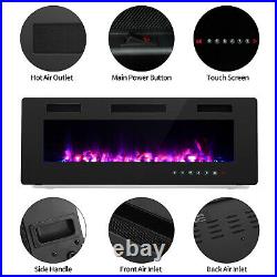 60 Recessed Electric Fireplace Insert Wall Mounted Fireplace Heater