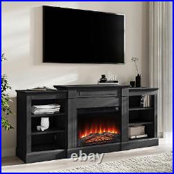 66 Bookshelves Console With 23 Insert Electric Fireplace CSA Certified, 3 Colors