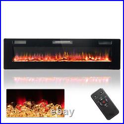 68 Ultra-Thin Electric Fireplace withColorful Flame &Flame Bed Decoration Indoors