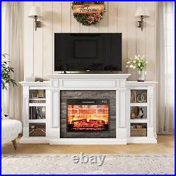 70 Electric Fireplace with Mantel Fireplace TV Stand Heater with Remote Control