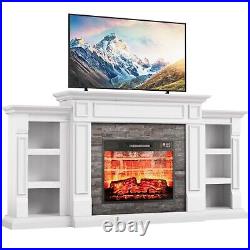 70 Electric Fireplace with Mantel Fireplace TV Stand Heater with Remote Control