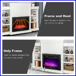 70 Mantel Fireplace TV Stand 750With1500W Electric Fireplace Heater Insert