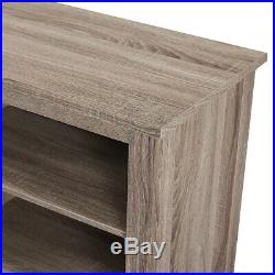 70-inch TV Stand Media Space Heater Electric Fireplace Insert Driftwood Shelves