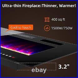 72 Inch Electric Fireplace Wall Mounted/Freestanding-Ultra Thin Fireplace Insert