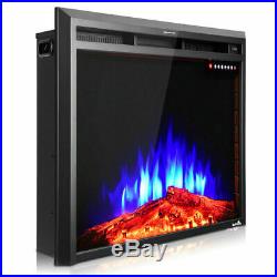 750W-1500W 36 Electric Fireplace Insert Freestanding Stove Heater Touch Remote