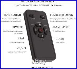 750W-1500W Electric Fireplace Insert, 39, Timer & Colorful Touch Screen, TX2