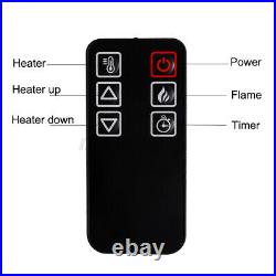 7 Colorful Embedded Fireplace Electric Insert Heater Log Flame Remote Home Decor