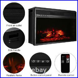 7 Colorful Embedded Fireplace Electric Insert Heater Log Flame Remote Home Timer