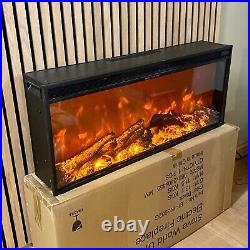 883mm Wide / 35 Designer Insert Media Wall Electric fireplace