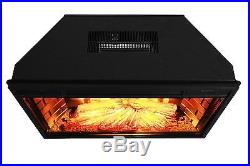 AKDY 28 Freestanding Electric Fireplace Insert Heater in Black with