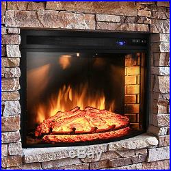 AKDY Curved Wall Mount Electric Fireplace Insert
