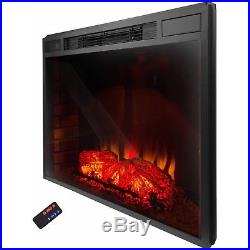 AKDY FP0017 33 1500W Freestanding Electric Fireplace Insert Heater with Temp