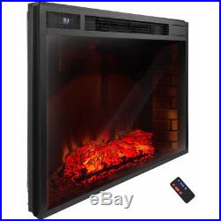 AKDY FP0017 33 1500W Freestanding Electric Fireplace Insert Heater with Tempere