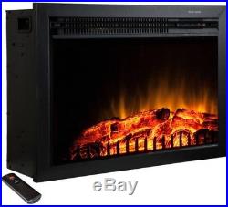 AKDY FP0028 23 1500W Freestanding Electric Fireplace Insert Heater With Glass