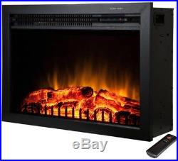 AKDY FP0028 23 1500W Freestanding Electric Fireplace Insert Heater With Glass