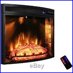 AKDY Portable Fireplaces 28 Black Electric Firebox Fireplace Heater Insert