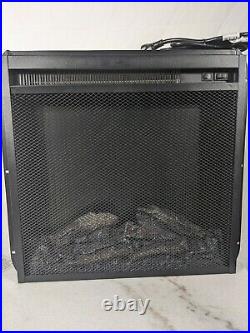 ALTRAFLAME 18 x 18 GLASS FRONT ELECTRIC FIREPLACE INSERT, BLACK